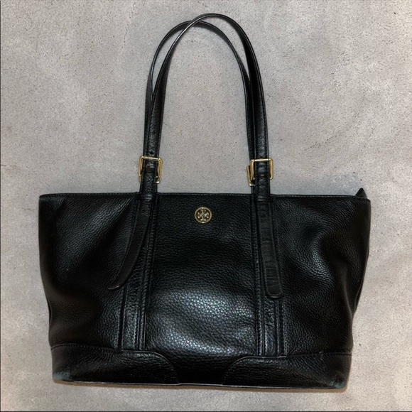 Tory Burch Pebbled Leather Tote - Picture 2 of 9